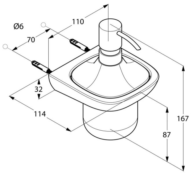 Дозатор для жидкого мыла Kludi Ambienta хром 5397605